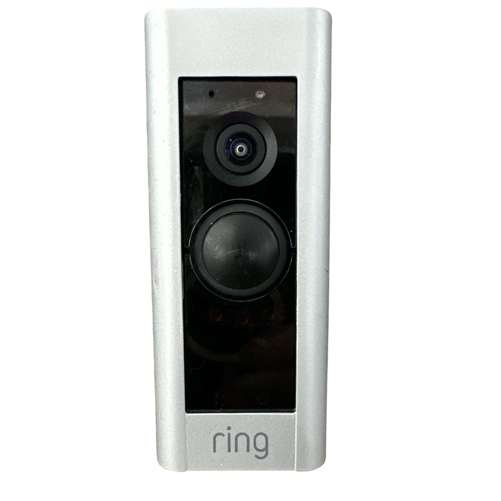 Ring Video Doorbell Pro Silver Fair Hardwired 1080p HD Smart Home Security Cam